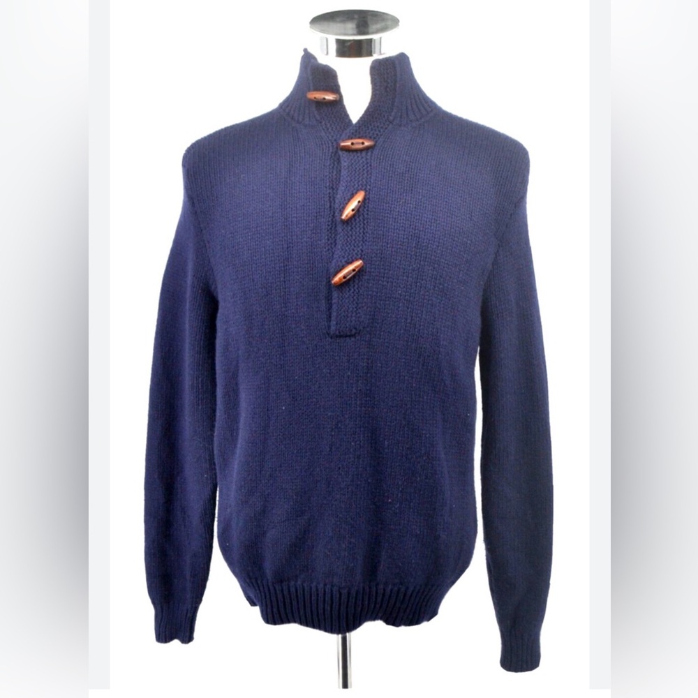 Polo Ralph Lauren Wool Knit Toggle button Sweater size M knit